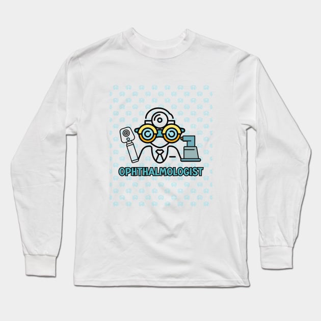 Ophthalmologist with instruement Long Sleeve T-Shirt by Brafdesign